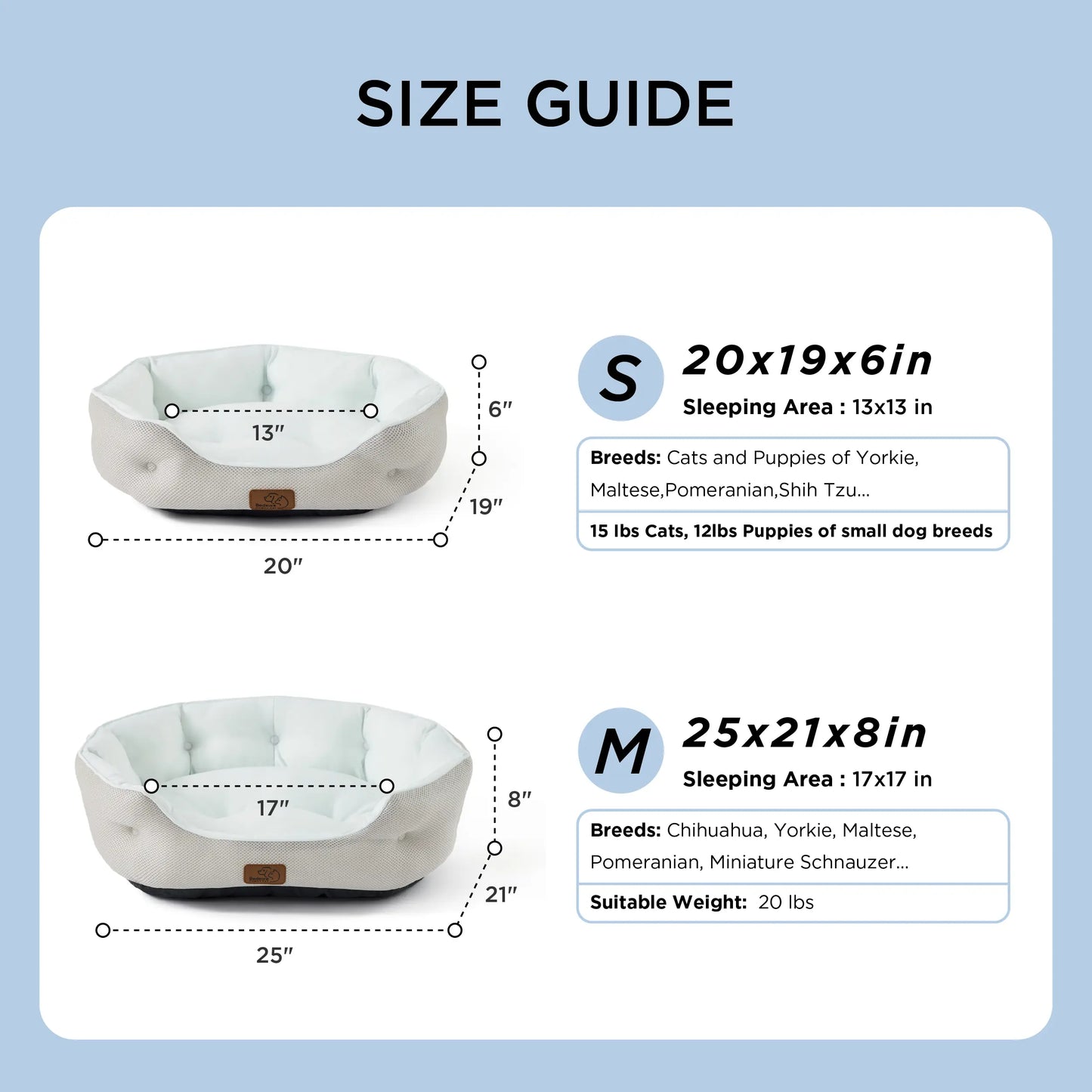 Bedsure Cooling Dog Beds for Small Dogs – Q-MAX>0.4 round Cat Beds for Indoor Cats, Washable Pet Bed for Puppy and Kitten with Slip-Resistant Bottom Summervibes