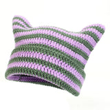 Knitted hat with cat ears