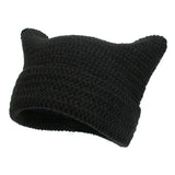 Knitted hat with cat ears