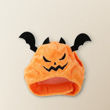 Halloweenská čepička, oranžový netopýr