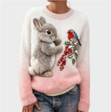 Weihnachts-Pullover mit Tierchen