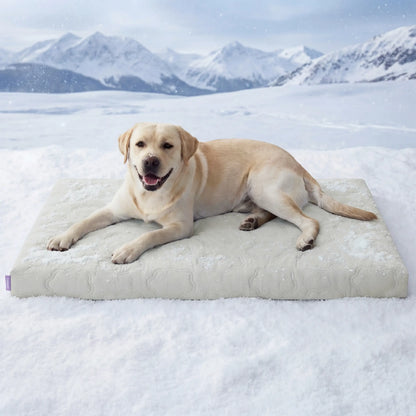 Lesure Cooling Orthopedic Dog Thick Mat – Q-Max>0.5 Cooling Mat with Washable Cover, Egg Crate Foam Non-Slip Bed for Extra Large Dogs Summervibes