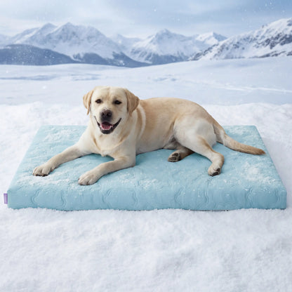 Lesure Cooling Orthopedic Dog Thick Mat – Q-Max>0.5 Cooling Mat with Washable Cover, Egg Crate Foam Non-Slip Bed for Extra Large Dogs Summervibes