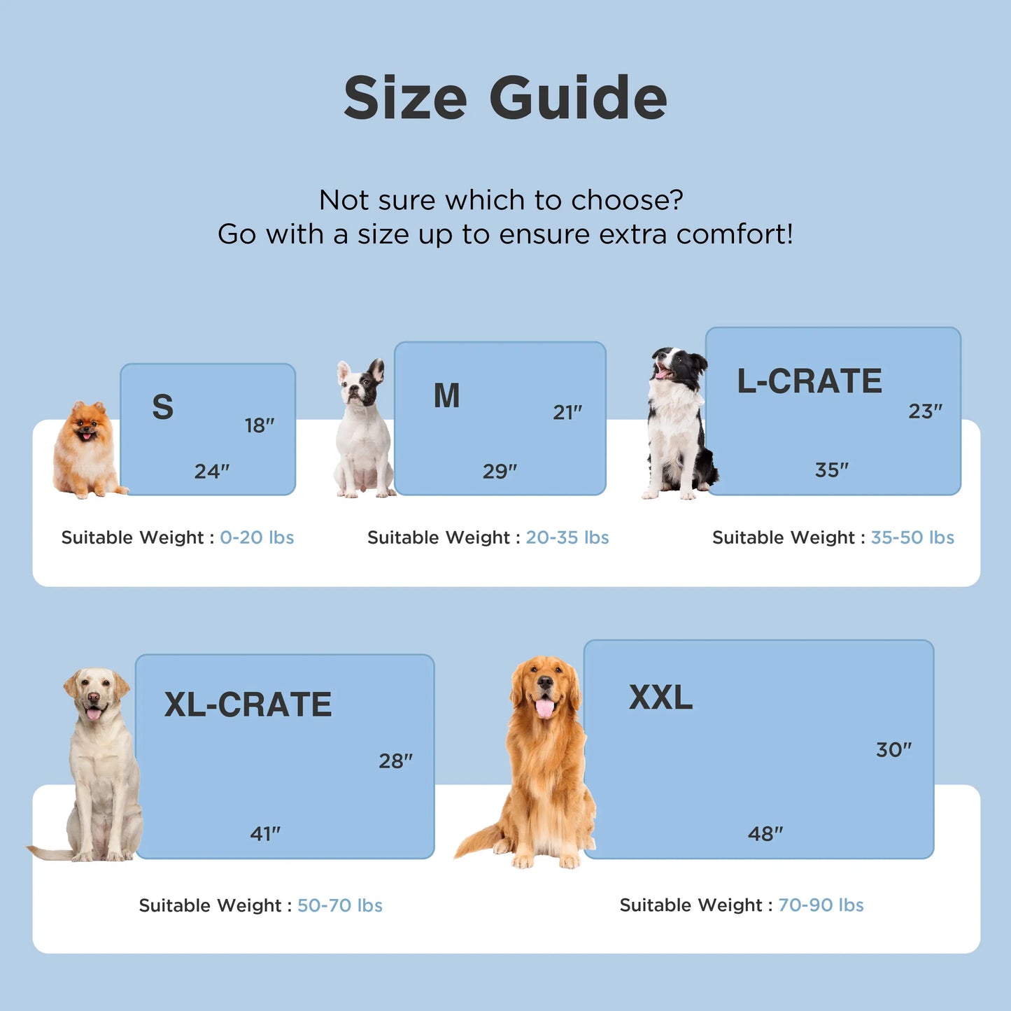 Bedsure Cooling Thin & Thick Mat for Dogs – Q-MAX>0.4 Washable Pet Cooling Pad, No Gel, No Electric, Non-Slip Summer Crate Bed for Large Dogs Summervibes