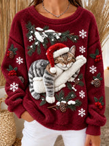 Weihnachts-Pullover mit Tierchen