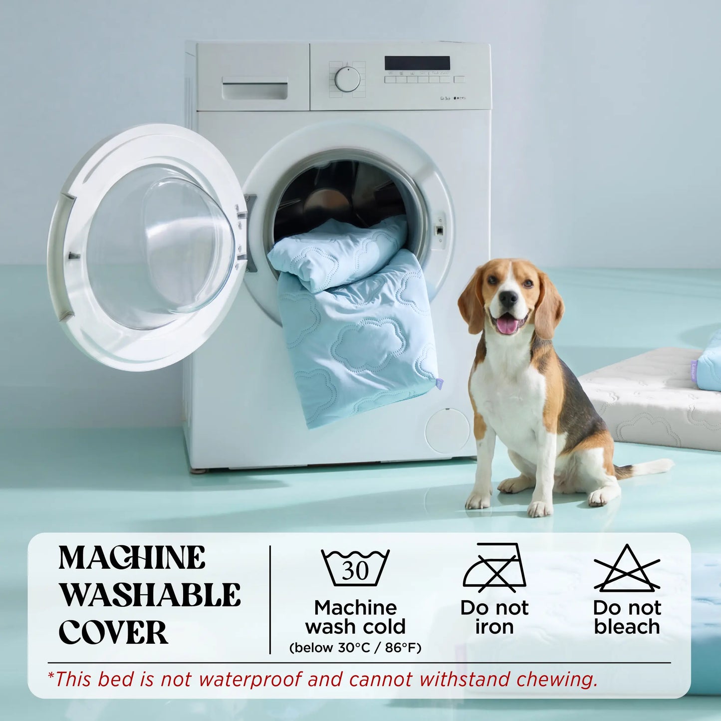 Lesure Cooling Orthopedic Dog Thick Mat – Q-Max>0.5 Cooling Mat with Washable Cover, Egg Crate Foam Non-Slip Bed for Extra Large Dogs Summervibes