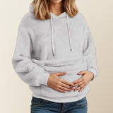 Bluza polarowa na modelce, jasnoszara